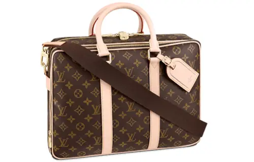 LOUIS VUITTON Canvas Travel Bag, Business Bag, Laptop Bag, Shoulder Bag, Crossbody Bag, Handbag Men's Brown