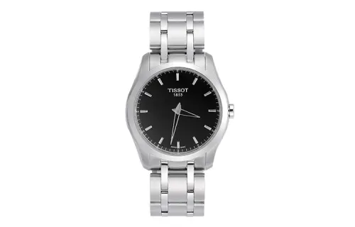 TISSOT Kutu Collection Quartz Movement Men's Watches Watch 39mm Black Dial Stainless Steel Watchband