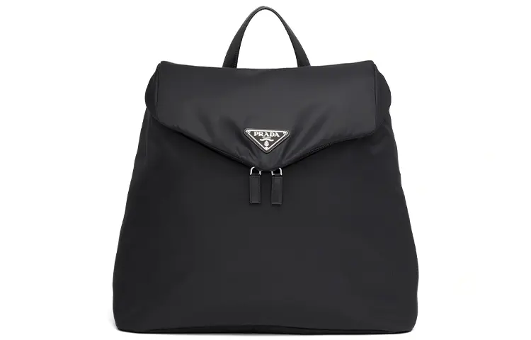 PRADA Re Nylon Leather Backpack Men's Black