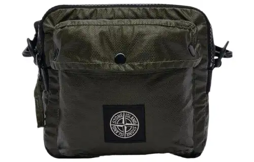 STONE ISLAND Nylon Shoulder Bag Unisex Army Green