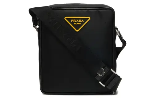PRADA Nylon Shoulder Bag Unisex Black