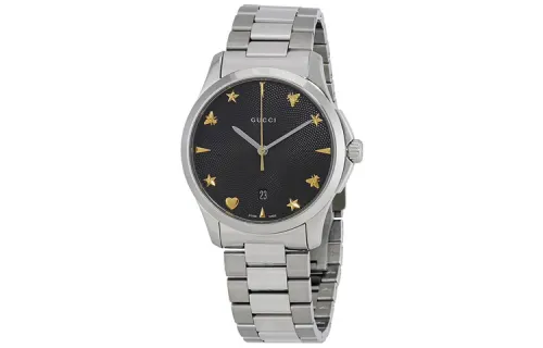 GUCCI Wrist Watches Automatic Mechanical Movement Stainless Steel Watchband Black Dial Unisex