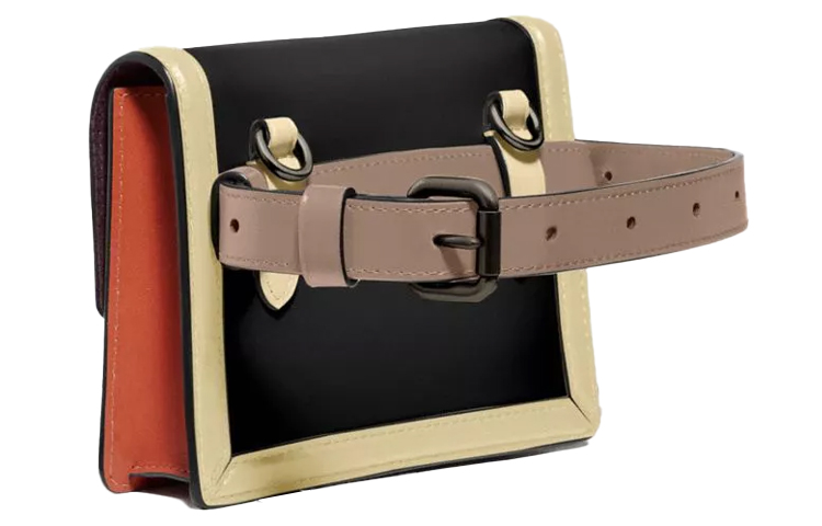 Женская сумка COACH Hutton 16 (черная разноцветная) — фото 2