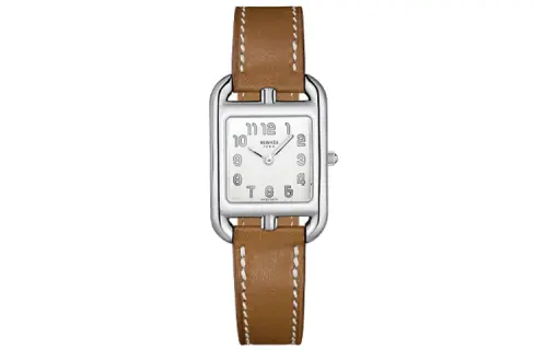 HERMES Cape Cod Collection Wrist Watches Quartz Movement Leather Strap White Dial Women's Watch W040232WW00