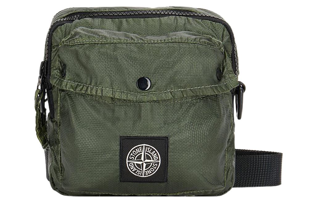 STONE ISLAND Cotton Blend Polyurethane Fanny Pack Regular Unisex Green