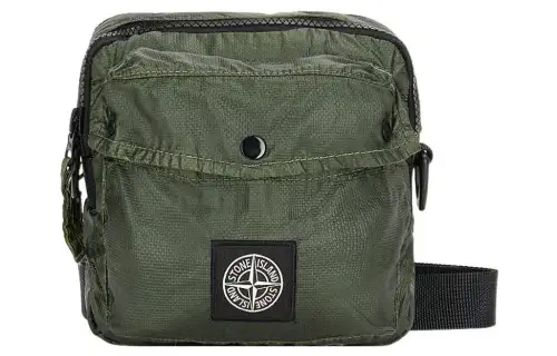 STONE ISLAND Cotton Blend Polyurethane Fanny Pack Regular Unisex Green