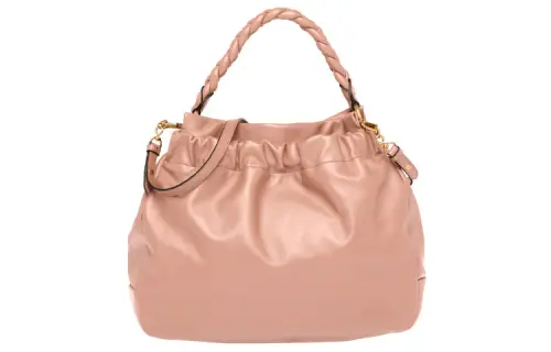 MIU MIU Leather Handbag Women's Cameo Brown