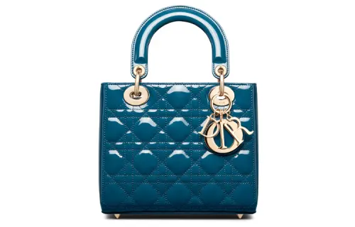 DIOR Lady Dior Patent Leather Calfskin Handbag, Bag, Handbag, Shoulder Bag, Crossbody Bag, Clutch Small Women's