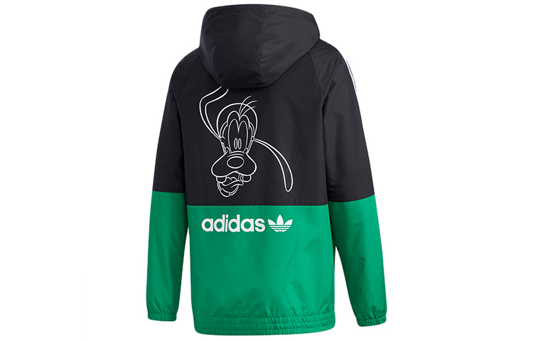 Мужская куртка adidas originals Goofy (черно-зеленая) — фото 2