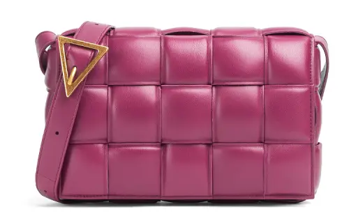 Bottega Veneta Padded Cassette Sheepskin Pillow Bag, Crossbody Bag, Shoulder Bag Women's Purple