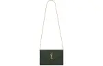SAINT LAURENT Cow Leather Shoulder Bag, Crossbody Bag Women's Dark Green