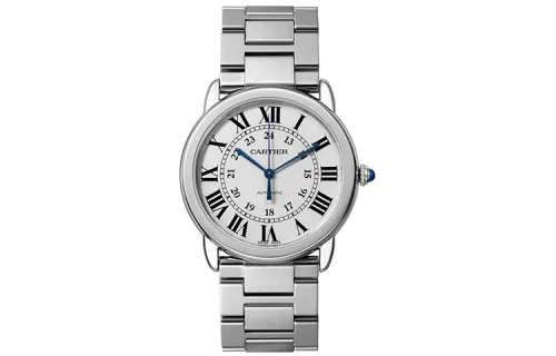 CARTIER RONDE DE Cartier Automatic Mechanical Movement Unisex Watch 36mm Silver Dial Stainless Steel Case