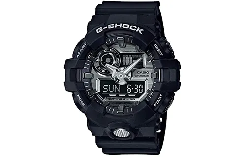 CASIO Men Liquid Crystal/Analog Dual Display Series Black Watch GA-710-1APR