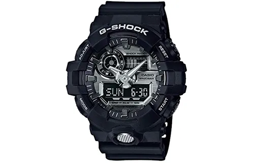 CASIO Men Liquid Crystal/Analog Dual Display Series Black Watch GA-710-1APR