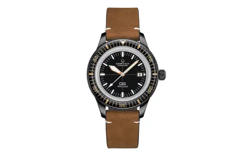 Mechanical mechanism, classic swiss watch, waterproof men's watch, black dial stainless steel, case, watch strap, Switzerland, 200meter, 42.8mm