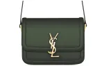 SAINT LAURENT SOLFERINO Cow Leather Tofu Bag, Crossbody Bag, Shoulder Bag Women's Dark Green