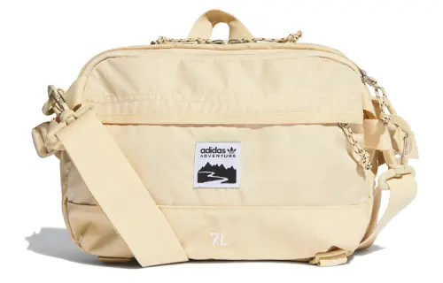 Adidas Originals Trefoil Polyester Shoulder Bag, Crossbody Bag, Fanny Pack Regular Unisex Beige