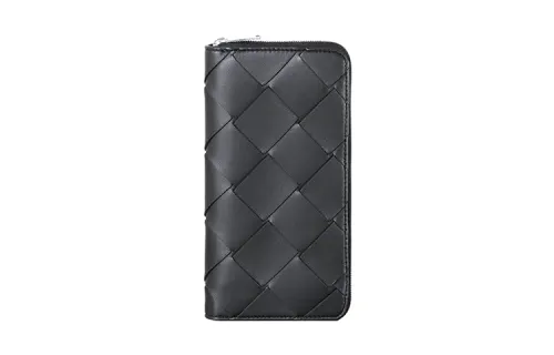 Bottega Veneta With Cow Leather And Sheepskin Clutch Wallet Men's Black