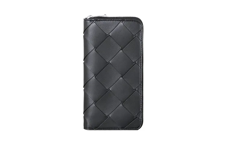 Bottega Veneta With Cow Leather And Sheepskin Clutch Wallet Men's Black