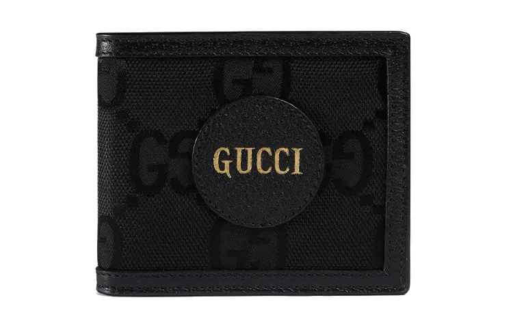 GUCCI Off The Grid Nylon With Leather Wallet Men's Black