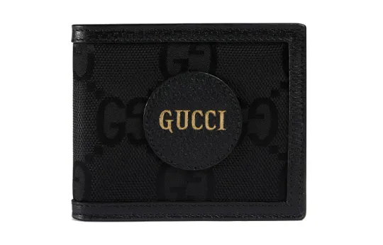 GUCCI Off The Grid Nylon With Leather Wallet Men's Black