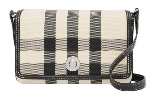 Burberry Calfskin Trim Penny Bag, Shoulder Bag, Crossbody Bag Mini Women's Butter Beige/Black