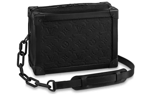 LOUIS VUITTON Soft Trunk Monogram Embossed Black
