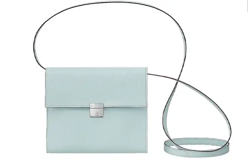 HERMES Clic Mysore Goat Skin Crossbody Bag, Shoulder Bag Regular Women's T0 Bleu Brume Dusty Blue