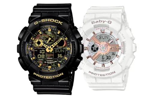 CASIO Unisex Pair Table Series Black Watch