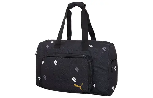 PUMA Fabric Boston Travel Bag, One Shoulder Handbag Regular Unisex Black