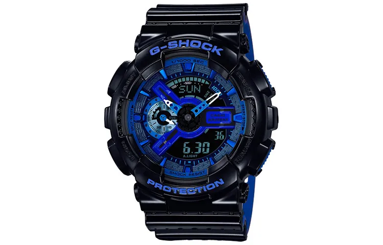 CASIO Men Liquid Crystal/Analog Dual Display Series Black Watch GA-110LPA-1A