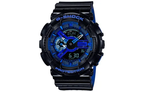 CASIO Men Liquid Crystal/Analog Dual Display Series Black Watch GA-110LPA-1A