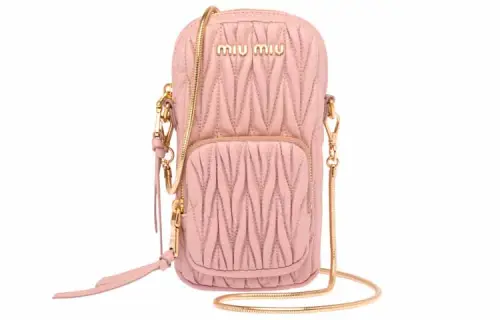MIU MIU Sheepskin Crossbody Bags Mini Women's Egg White Stone Color