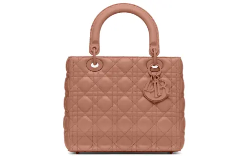 DIOR Lady Dior Matte Cow Leather Crossbody Bag, Shoulder Bag, Handbag Medium Women's Crimson