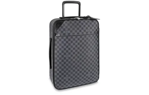 LOUIS VUITTON Coated Canvas Trolley Bag 20 Inch Men's Black Blue