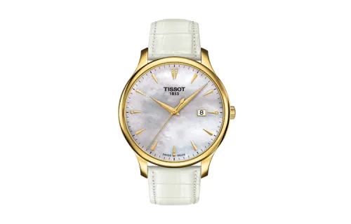TISSOT Junya Collection Quartz Movement 30m Waterproof Women's Watch 42mm White Dial Stainless Steel Case