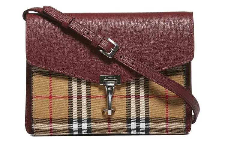 Burberry Leather Portable Crossbody Bag, Shoulder Bag Unisex Red