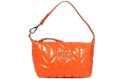 MIU MIU Calfskin Handbag Women's Orange