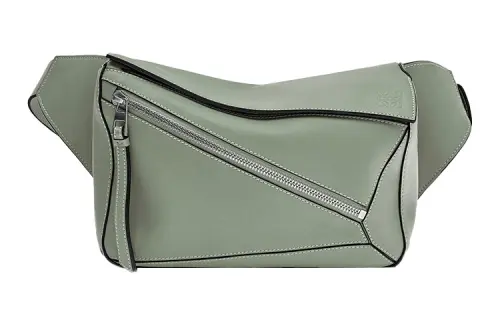 LOEWE Puzzle Smooth Calfskin Fanny Pack Small Men's Green