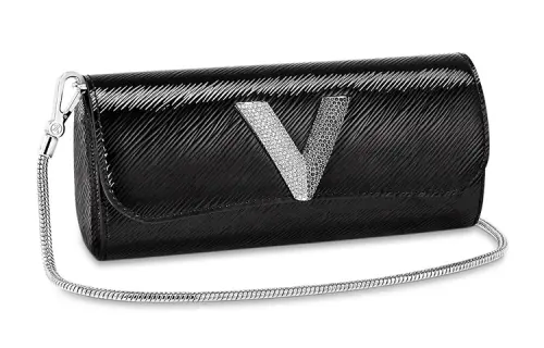 LOUIS VUITTON Electric Cow Leather Shoulder Bag Women's Black