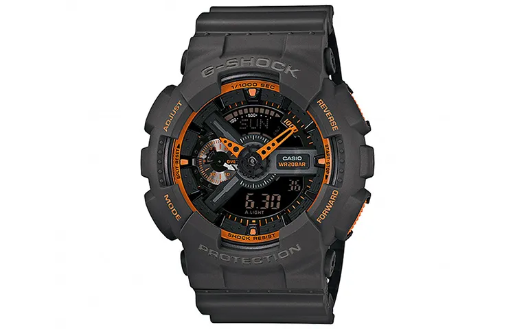 CASIO Men Liquid Crystal/Analog Dual Display Series Coffee Watch GA-110TS-1A4