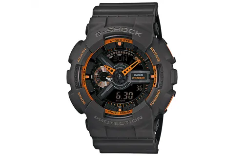 CASIO Men Liquid Crystal/Analog Dual Display Series Coffee Watch GA-110TS-1A4