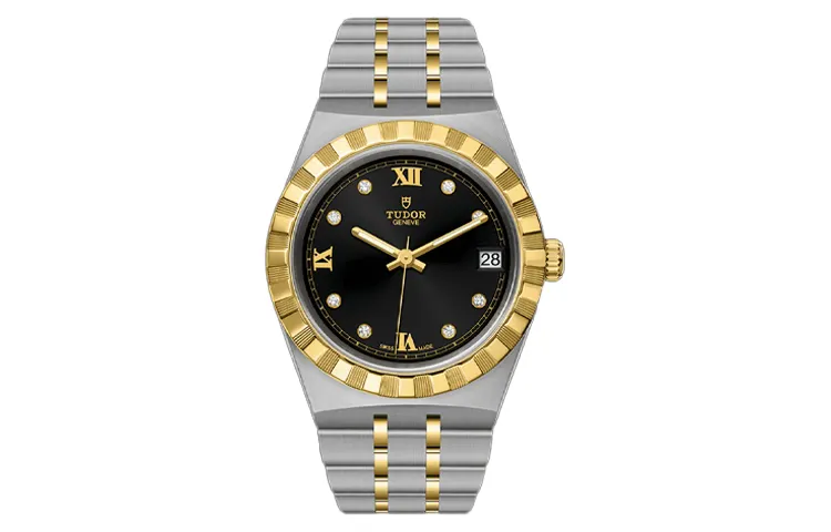 TUDOR Royal Collection Automatic Mechanical Movement 100m Waterproof Women's Watch 34mm Black Dial