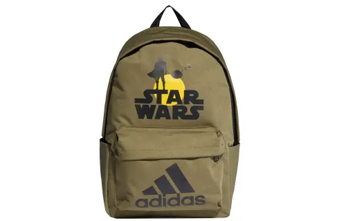 Adidas X Star Wars Collaboration Zip Closure Polyester Backpack Unisex Army Green