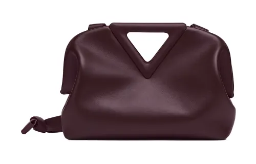 Bottega Veneta Cow Leather Handbag Women's Purple