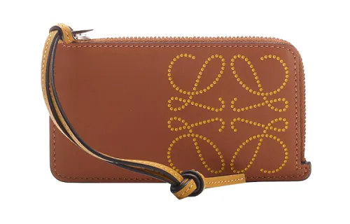 LOEWE Cow Leather Card Holder Men's Brown