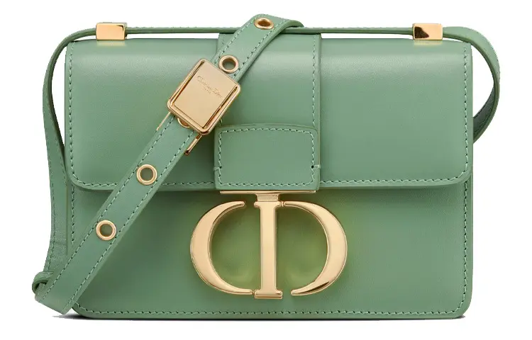 DIOR Cow Leather Portable Crossbody Bag, Shoulder Bag Women's Mint Green