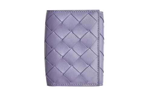 Bottega Veneta Nappa Leather Wallet Mini Women's Lavender