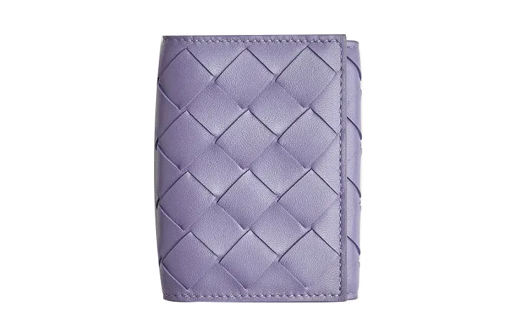 Bottega Veneta Nappa Leather Wallet Mini Women's Lavender