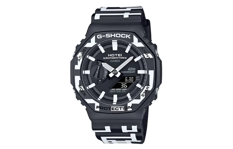 CASIO Men Liquid Crystal/Analog Dual Display Series Black Watch GA-2100HT-1AER
